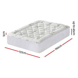 Giselle Bedding 5cm Pillowtop Mattress Topper 1000GSM Thick Soft Bamboo Cooling Pad for Back Pain Relief & Guest Bed, Washable Overfilled Cover with 45cm Deep Pocket Double