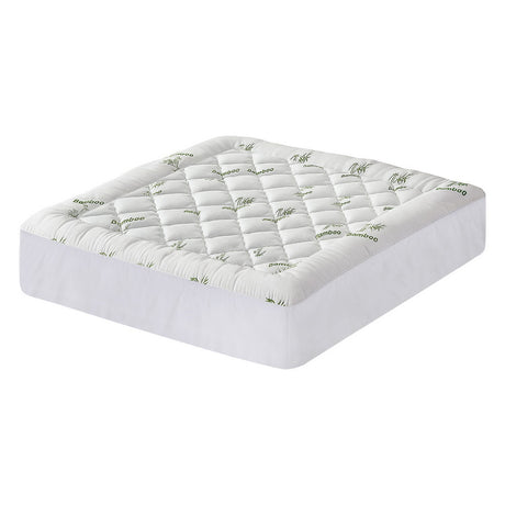 Giselle Bedding 5cm Pillowtop Mattress Topper 1000GSM Thick Soft Bamboo Cooling Pad for Back Pain Relief & Guest Bed, Washable Overfilled Cover with 45cm Deep Pocket King