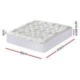 Giselle Bedding 5cm Pillowtop Mattress Topper 1000GSM Thick Soft Bamboo Cooling Pad for Back Pain Relief & Guest Bed, Washable Overfilled Cover with 45cm Deep Pocket King