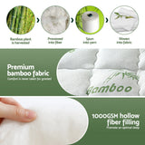 Giselle Bedding 5cm Pillowtop Mattress Topper 1000GSM Thick Soft Bamboo Cooling Pad for Back Pain Relief & Guest Bed, Washable Overfilled Cover with 45cm Deep Pocket King