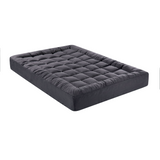 Giselle Bedding Bamboo Charcoal Filling Pillowtop Topper 1000GSM 5cm Thick Pillowtop Pad for Back Pain Relief Washable with 45cm Deep Pocket Double