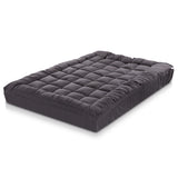 Giselle Bedding Bamboo Charcoal Filling Pillowtop Topper 1000GSM 5cm Thick Pillowtop Pad for Back Pain Relief Washable with 45cm Deep Pocket King