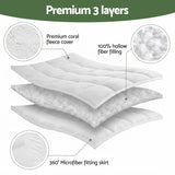 Giselle Bedding Double Mattress Topper 5cm Coral Fleece