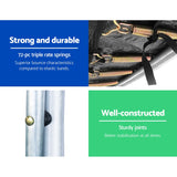 Everfit 12FT Trampoline for Kids w/ Ladder Trampoline Enclosure Safety Net Rebounder Orange