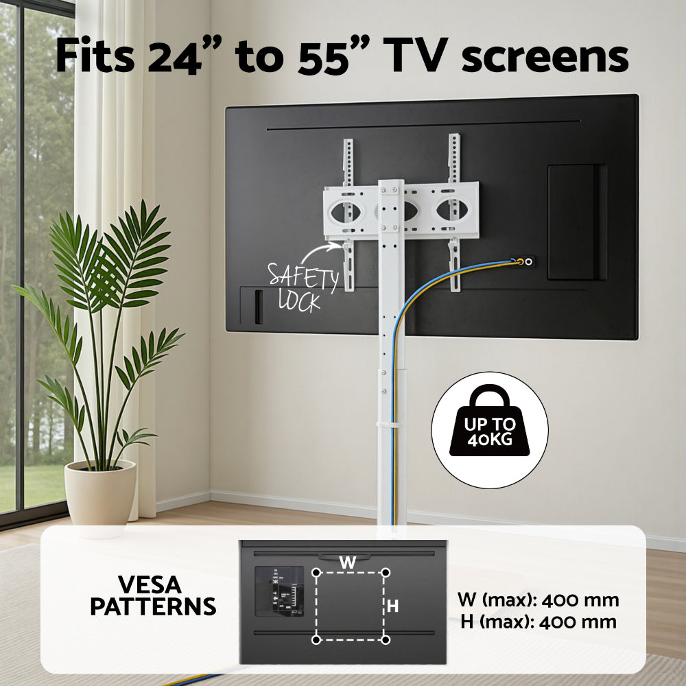Artiss TV Stand 24-55" Swivel Height Adjustable Floor Mount for TVs