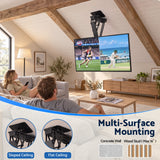 Artiss Motorised Ceiling TV Mount 32-75 Inch Flip Down Smart Remote VESA 600x400