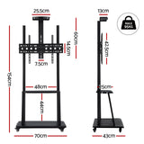 Artiss TV Stand 32-70" Universal Mobile Adjustable Height TV Stand with Wheels