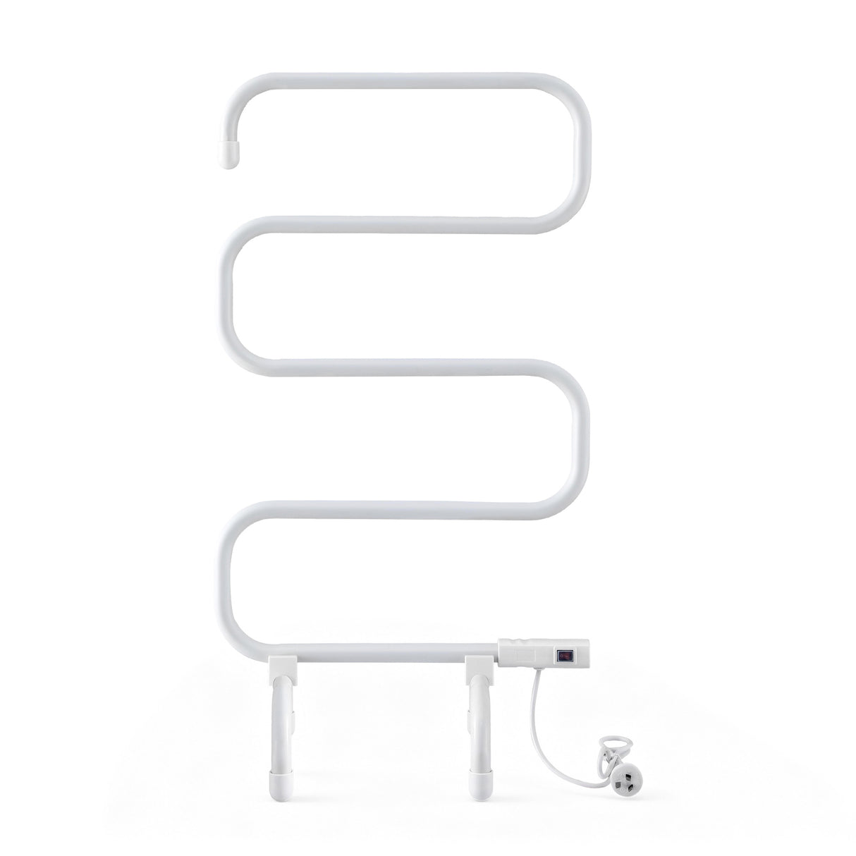 Devanti Heated Towel Rail Freestanding Wall Mounted S-Shape Electric Warmer Rack