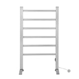Devanti Electric Heated Towel Rail Rack 6 Bars Freestanding Clothes Dry Warmer