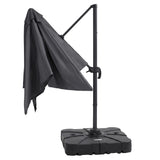 Instahut Outdoor Umbrella w/Base 3m Cantilever Stand Sun Roma 360 Degree Charcoal