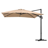 Instahut Outdoor Umbrella 3m Left-right Tilting Cantilever Patio Parasol Beige