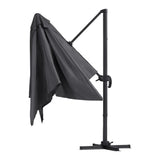 Instahut Outdoor Umbrella 3m Umbrellas Cantilever Stand Sun Roma 360 Degree Charcoal