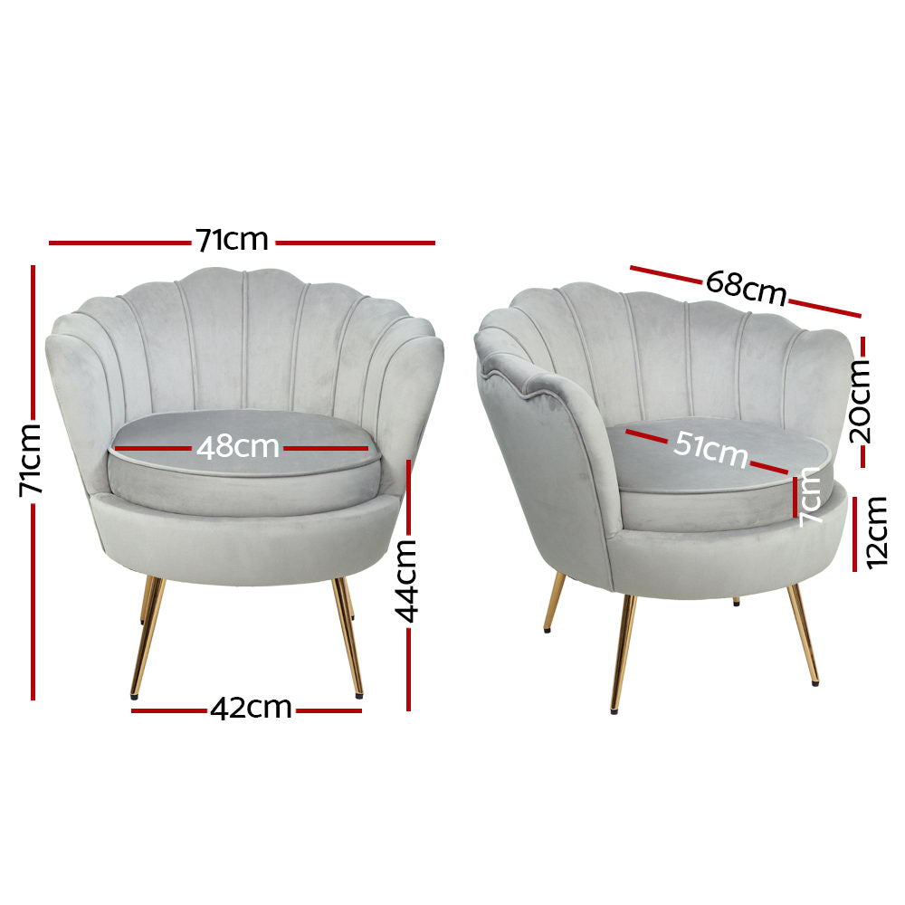 Pearl Armchair Grey