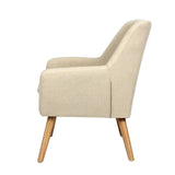 Anne Armchair Beige Linen Fabric