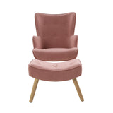 LANSAR Chair and Ottoman Pink