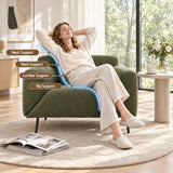 Artiss Armchair 3-in-1 Convertible Chenille Lounger and Daybed Green