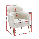 Yoli Armchair White & Gold