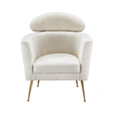 Yoli Armchair White & Gold