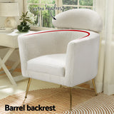 Yoli Armchair White & Gold