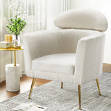 Yoli Armchair White & Gold