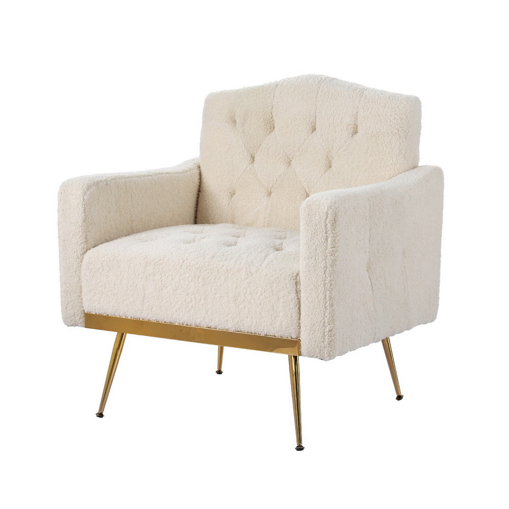 Nicole Armchair Beige & Gold