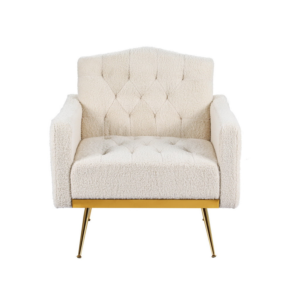 Nicole Armchair Beige & Gold