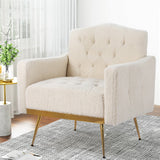 Nicole Armchair Beige & Gold