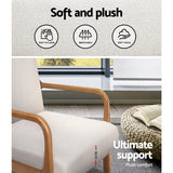 Artiss 2X Armchair Faux Fabric Beige