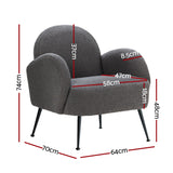 Hanes Armchair Charcoal