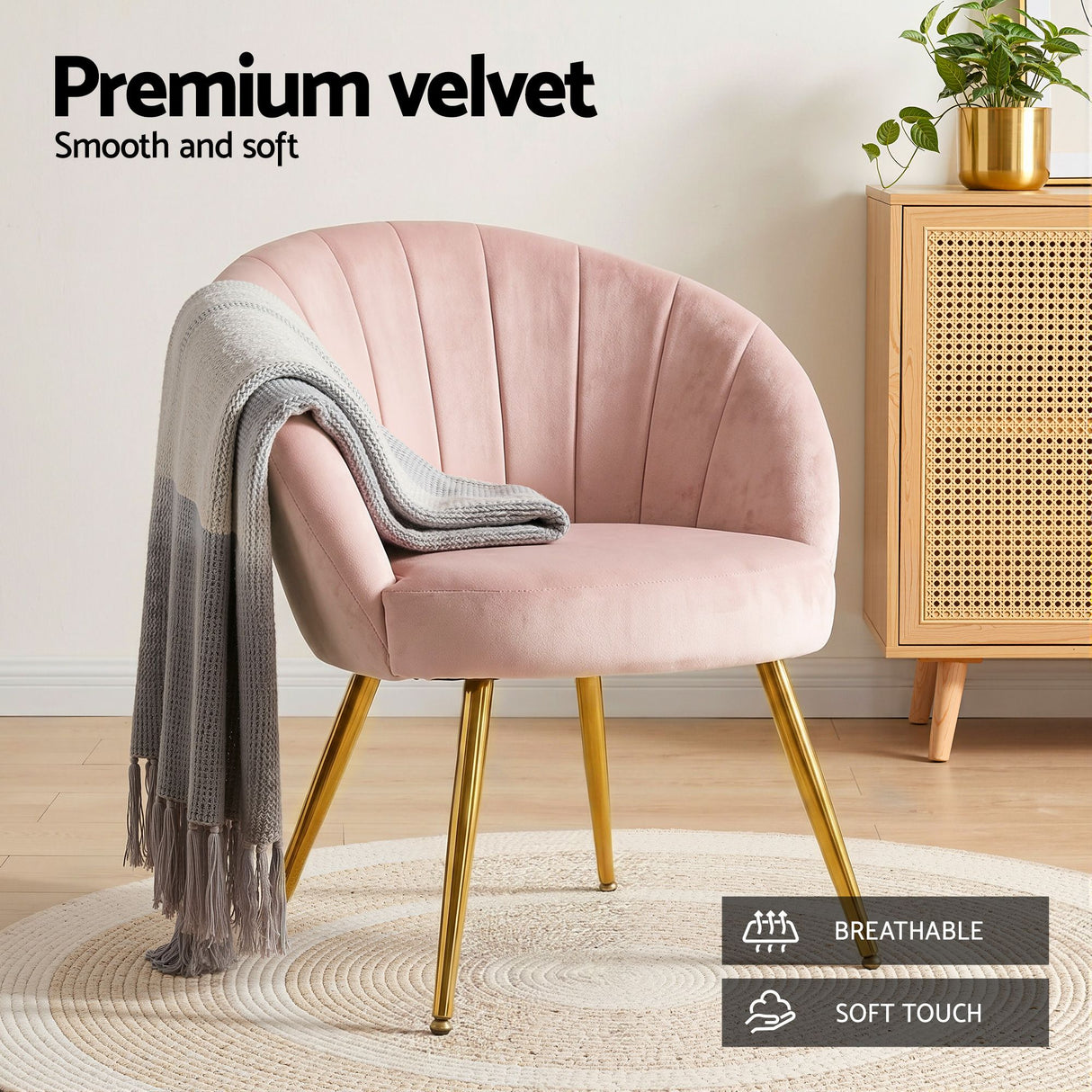 Eloise Armchair Pink