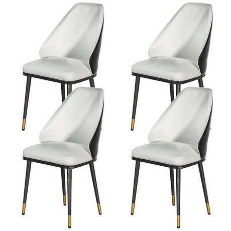 Artiss Dining Chairs Set of 4 Leather Seat Beige and Black