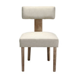 Artiss Dining Chairs Set of 4 Linen Fabric Wooden Beige