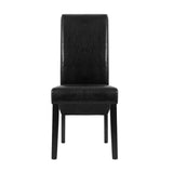 Artiss Dining Chairs Set of 2 Leather Parsons Chair Black