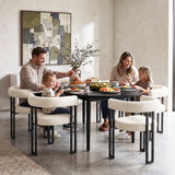 Artiss Dining Chairs Set of 2 Velvet Upholstered Barrel Chairs with Curved Armrests & Back Beige