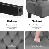 Artiss Dining Chairs Set of 4 Velvet French Provincial Grey