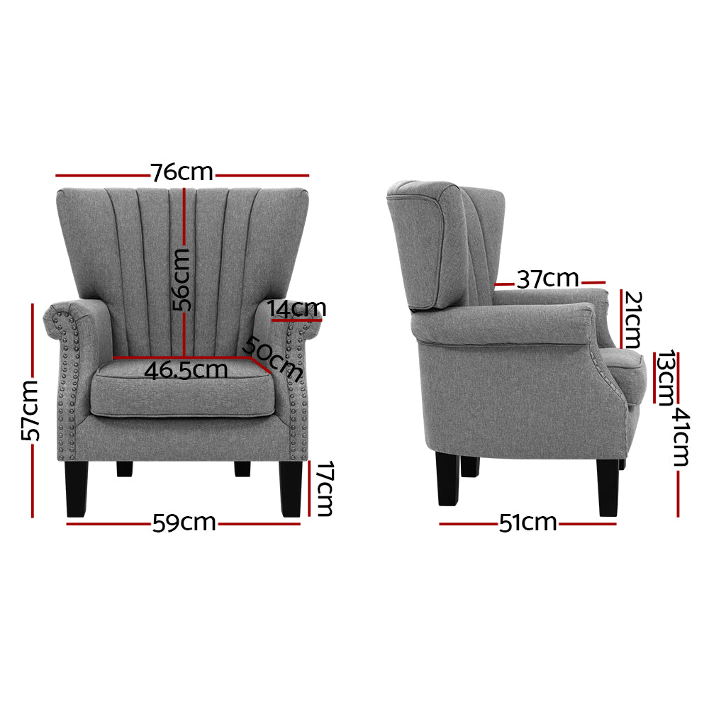 Andrew Armchair Charcoal