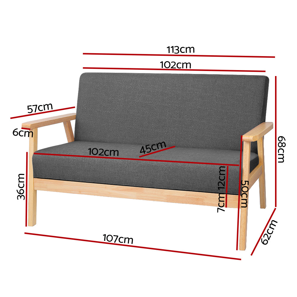 2-Seater Sofa Armchair Skane