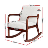 Artiss Rocking Armchair Nursing Chair Corduroy Beige