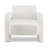 Artiss Armchair Accent Chair Lounge Sofa Couch Curved Seat Boucle White
