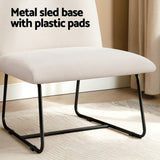 Artiss Accent Chair Armchair Cross Leg Beige