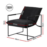 Artiss Armchair Lounge Chair Sling Black