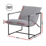 Artiss Armchair Lounge Chair Sling Grey