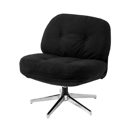 Artiss Swivel Chair Nursing Armchair Lounge Corduroy Steel Star Base Black