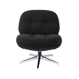Artiss Swivel Chair Nursing Armchair Lounge Corduroy Steel Star Base Black