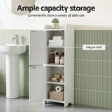 Artiss Bathroom Storage Cabinet 2-Tier Slim Toilet Organizer Adjustable White