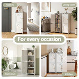 Artiss Bathroom Storage Cabinet 2-Tier Slim Toilet Organizer Adjustable White