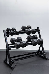 4 Pairs Hex Dumbbells PLUS Dumbbell Rack (100 kg | 5kg-20kg | 1.1m 3-tier Rack)