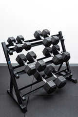 5 Pairs Hex Dumbbells PLUS Dumbbell Rack (150 kg | 5kg-25kg | 1.1m 3-tier Rack)