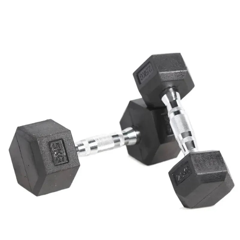 9 Pairs Hex Dumbbells PLUS Dumbbell Rack (270kg | 5kg-25kg | 1.1m 3-tier Rack)