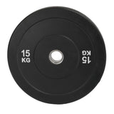 Black Olympic Bumper Plates - 100kg kit PLUS Olympic Barbell (2.2m | 20kg)